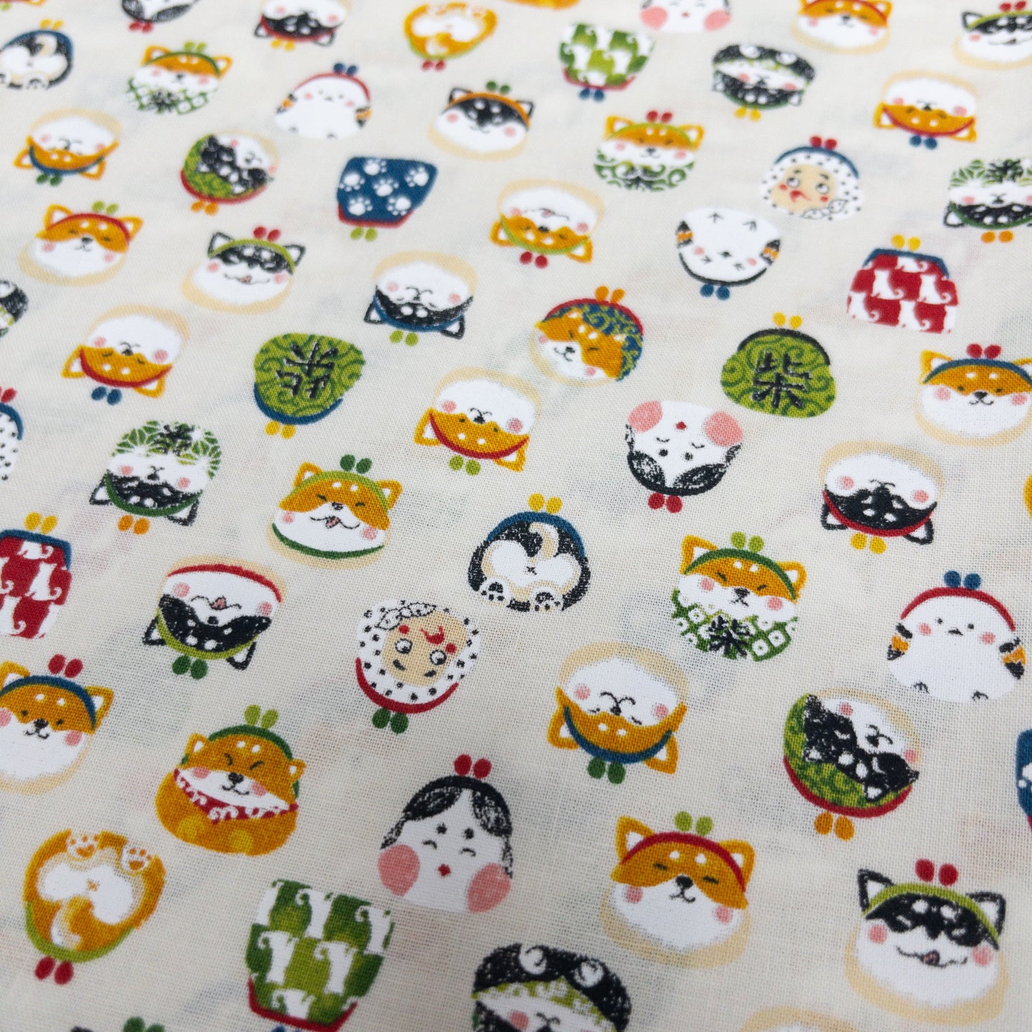Japan | shiba gamakuji 柴犬口金包 | cotton printed sheeting