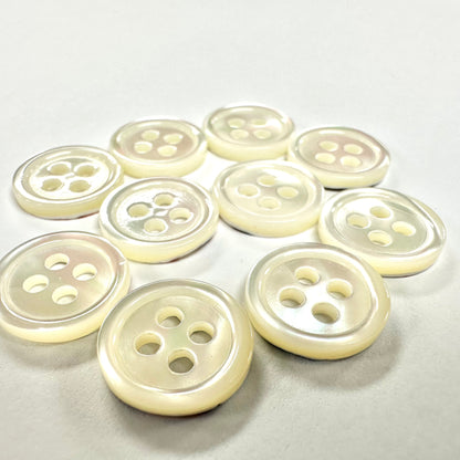 natural shell buttons 11.5mm 10pcs 天然白蝶貝鈕扣 11.5mm 10粒裝