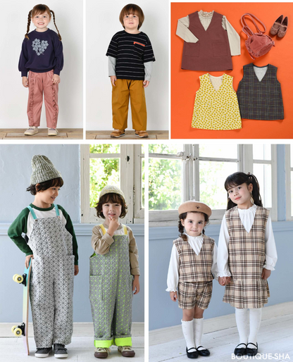 Japan | Handmade simple children's clothing 2023-2024 autumn winter 手工製作的簡單童裝 2023-2024秋冬
