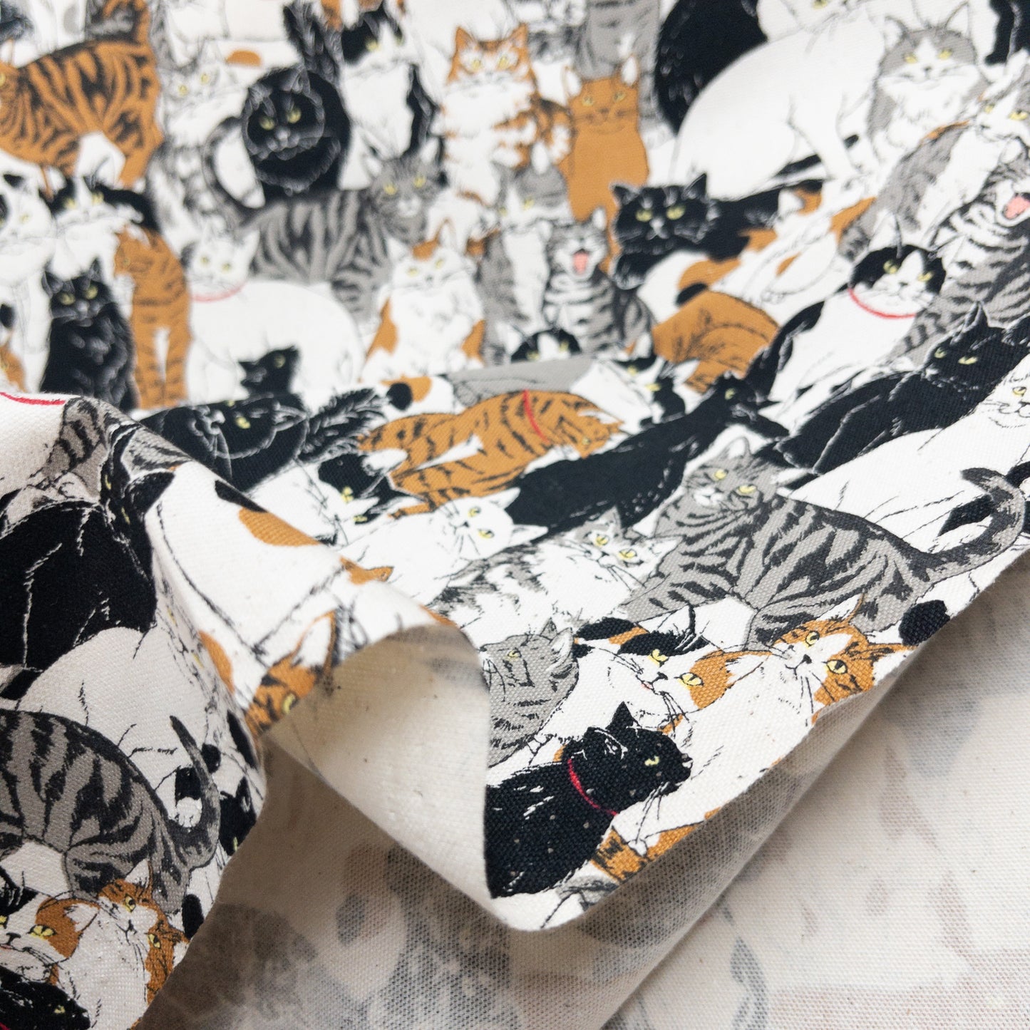 Japan | cats 密集貓貓 | cotton printed oxford 純棉