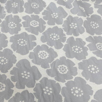 maffon | medium anemone flowers black ivory 北歐簡約中花 黑+米白 | cotton jacquard knit 雙面純棉提花針織 - 160cm