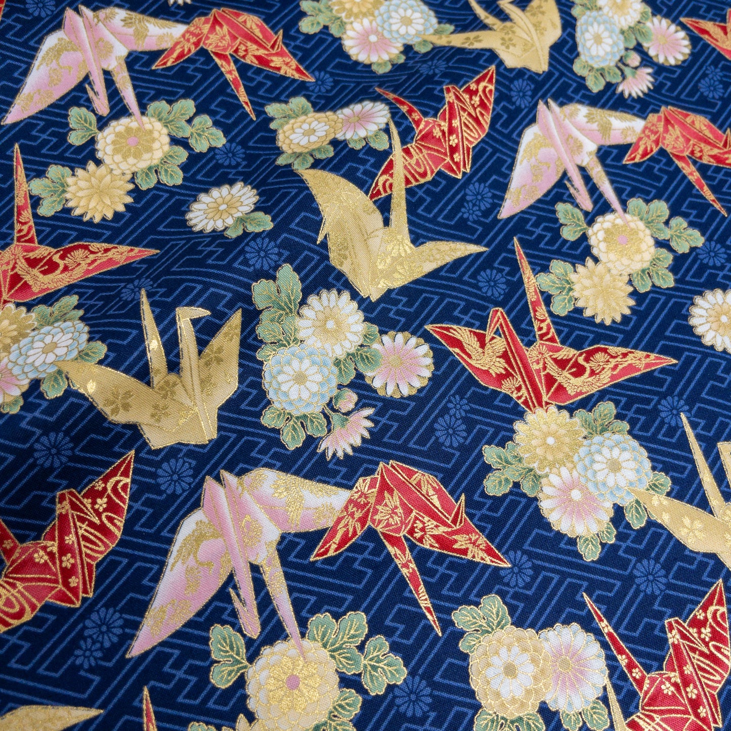 Japan | paper crane 燙金和風紙鶴 | cotton printed sheeting