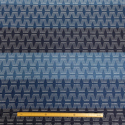 Japan | Indigo Katsuo Sashiko zigzag | Sashiko-ori 刺子織