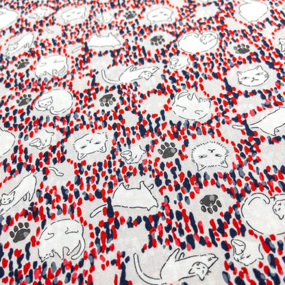 nora. | Cats in Dream Dots 貓貓點點 | cotton printed sheeting 純棉