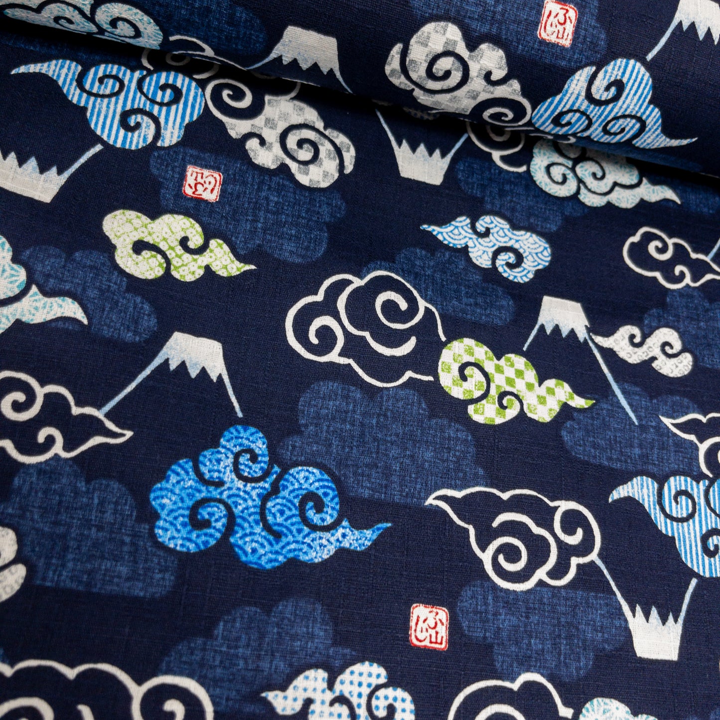 Japan | fujisan clouds 卡通富士山雲 | cotton printed sheeting 純棉