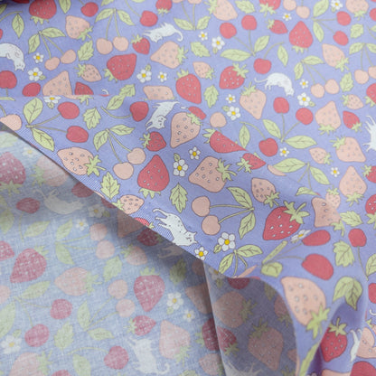 Japan | dream girl strawberry cat 士多啤梨貓貓 | cotton printed sheeting 純棉
