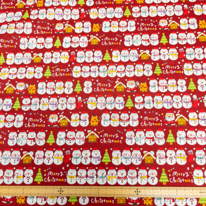 Japan | christmas snowman 聖誕雪人 | cotton printed sheeting 純棉