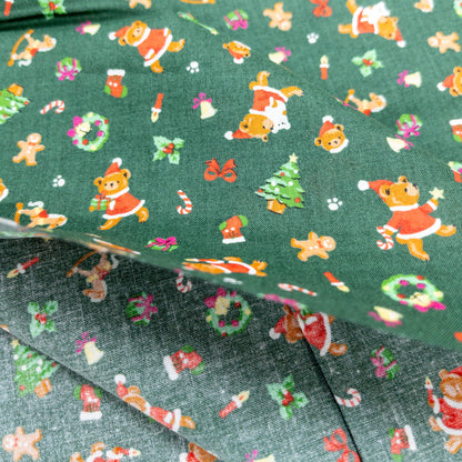 Japan | christmas bear 聖誕熊熊 | cotton printed shirting 純棉