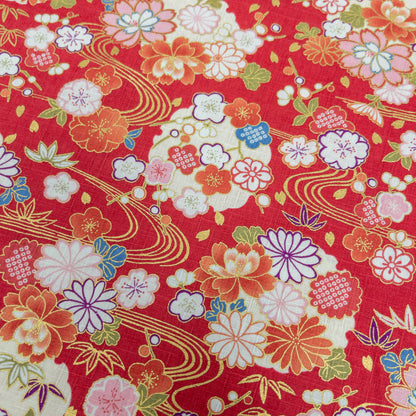 Japan | japanese hot stamping water pattern 燙金和風水紋花 | cotton printed poplin 竹節純棉