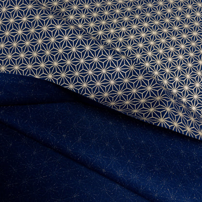 Japan | gilded asanoha 燙金麻の葉 | cotton printed sheeting