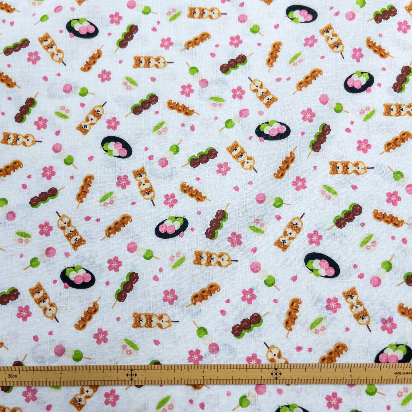 Japan | Japanese sweets shiba 和菓子柴犬 | cotton printed dobby 純棉竹節