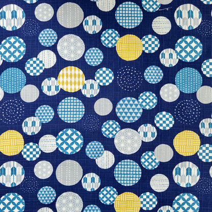 Japan | dots circle japanese pattern 圓形和風圖案 | cotton printed dobby 竹節純棉