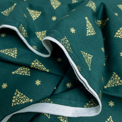 Japan | gilded christmas tree 燙金聖誕樹 | cotton printed sheeting 純棉