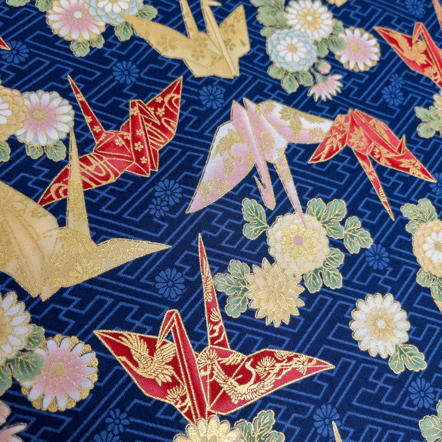 Japan | paper crane 燙金和風紙鶴 | cotton printed sheeting