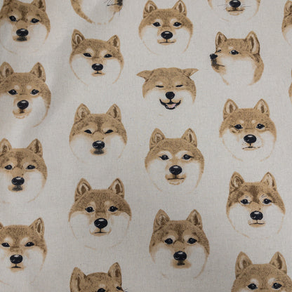 Kobayashi | Shiba emoji face 柴犬表情包 | cotton linen 棉麻