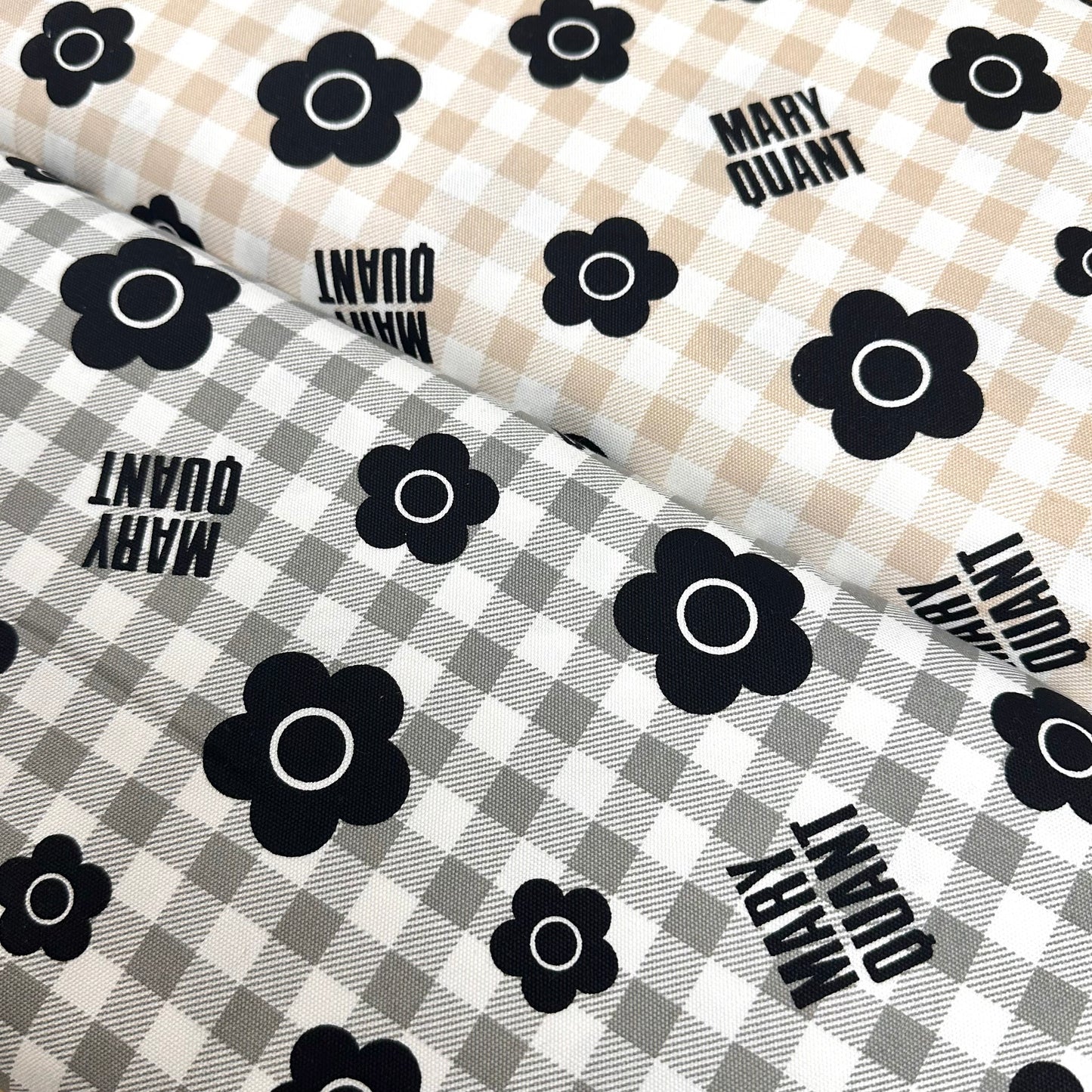 Mary Quant | checked pattern flowers 格子圖案花朵 | cotton printed oxford 純棉