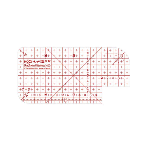 Taiwan thin hot iron ruler 熨斗用止滑定規尺 20x10cm – K•T Fabric Hong Kong