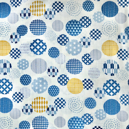 Japan | dots circle japanese pattern 圓形和風圖案 | cotton printed dobby 竹節純棉