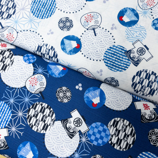 Japan | Fuji summer 富士夏祭 | cotton printed dobby 竹節純棉