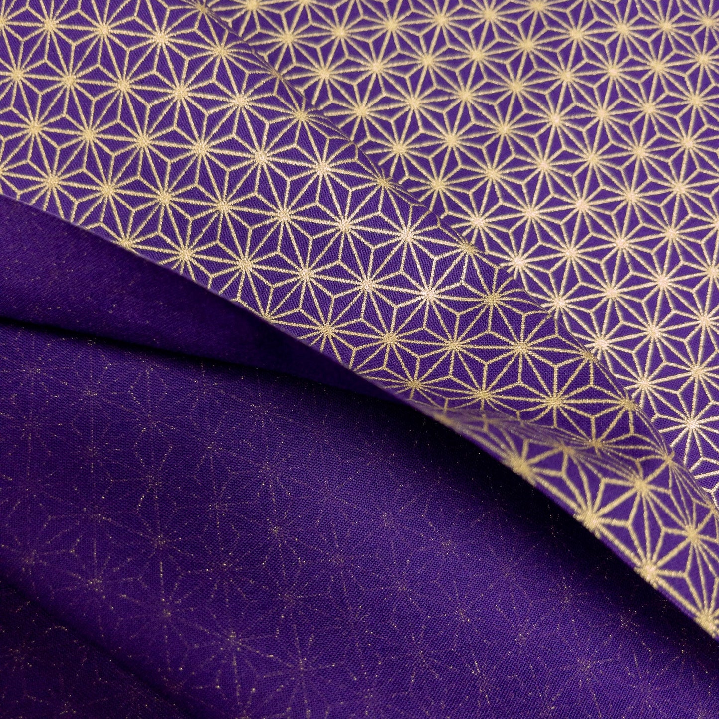 Japan | gilded asanoha 燙金麻の葉 | cotton printed sheeting