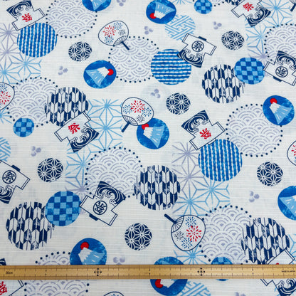 Japan | Fuji summer 富士夏祭 | cotton printed dobby 竹節純棉
