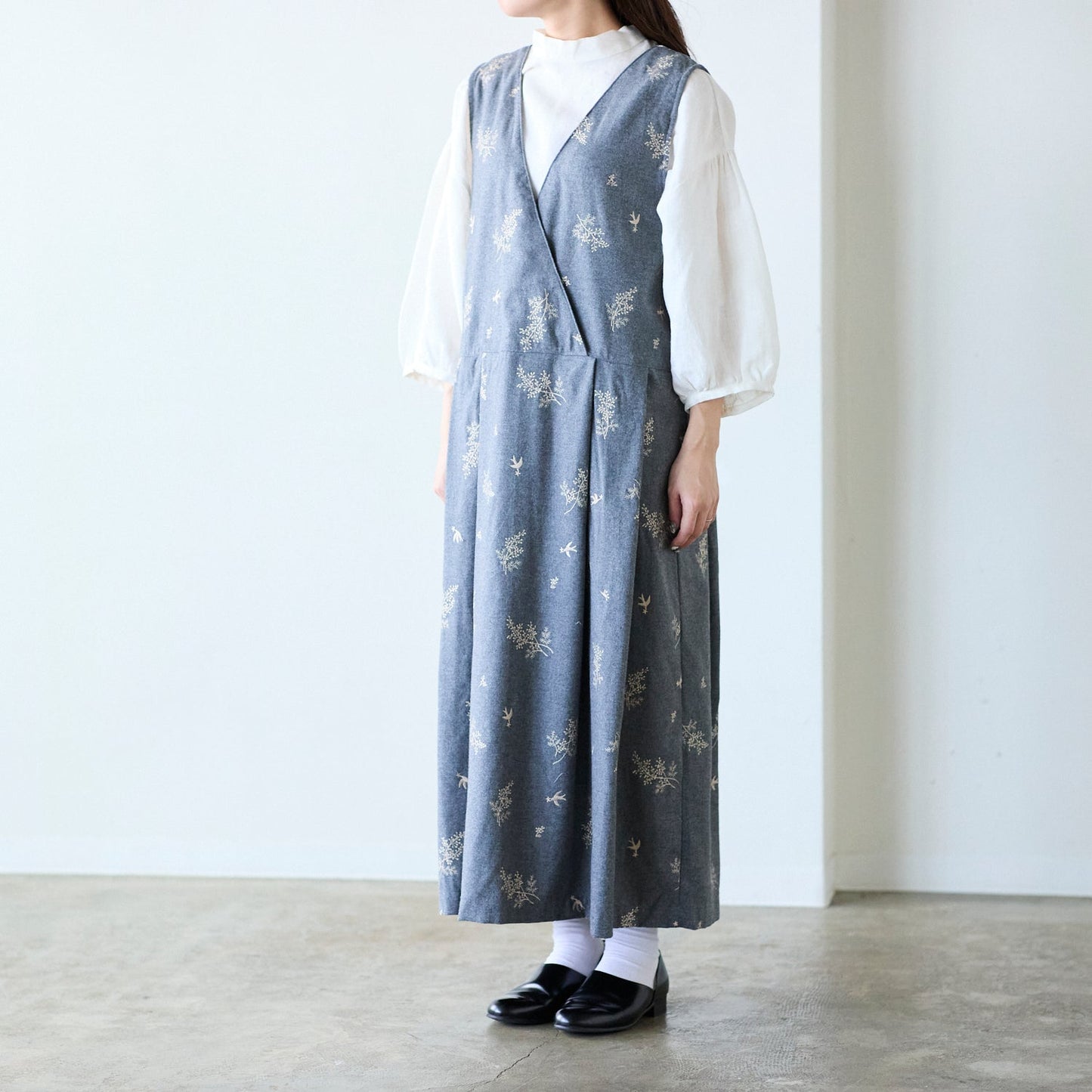 Japan | VIYELLA Mimosa 花束刺繡 | cotton yarn dyed embroidery 法蘭絨純棉