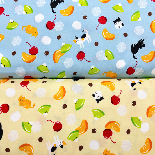 Japan | fruit cat 水果貓貓 | cotton printed sheeting 純棉