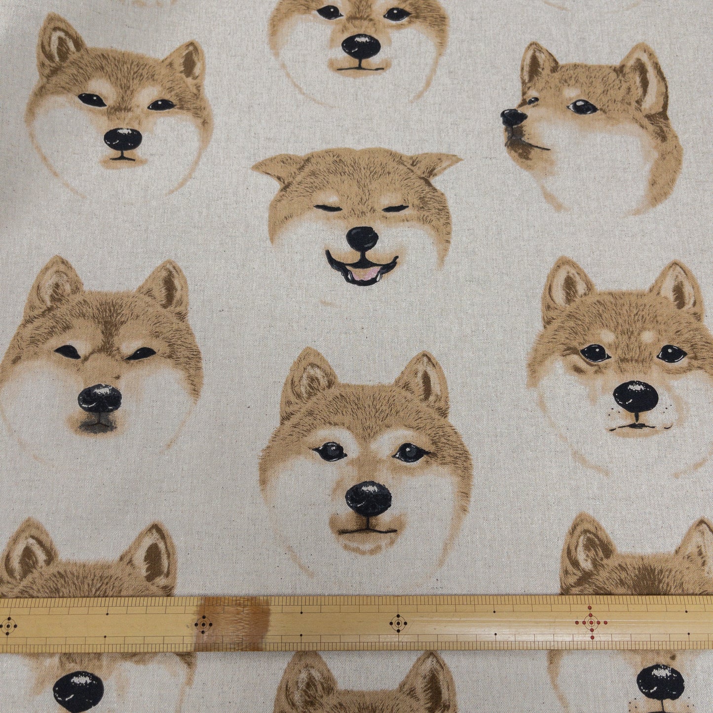 Kobayashi | Shiba emoji face 柴犬表情包 | cotton linen 棉麻