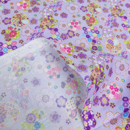 Japan | japanese gilded sakura 燙金櫻花 | cotton printed sheeting 純棉