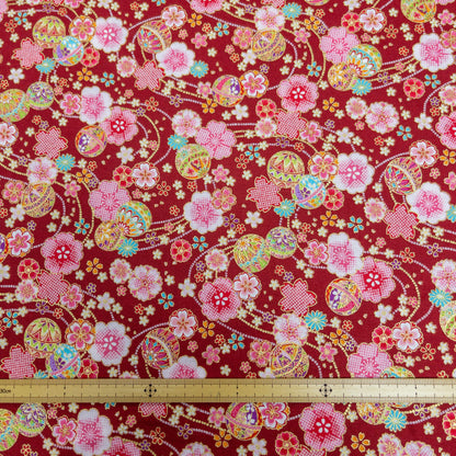 Japan | gilded Japanese sakura 燙金和風櫻花 | cotton printed sheeting