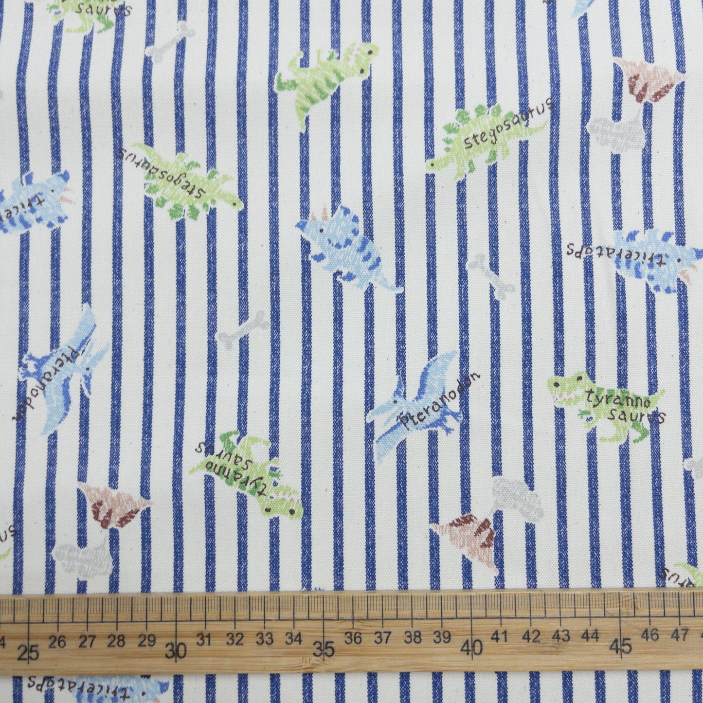 Japan | dinosaur petit embroidery 間條恐龍仿刺繡 | cotton printed oxford 純棉