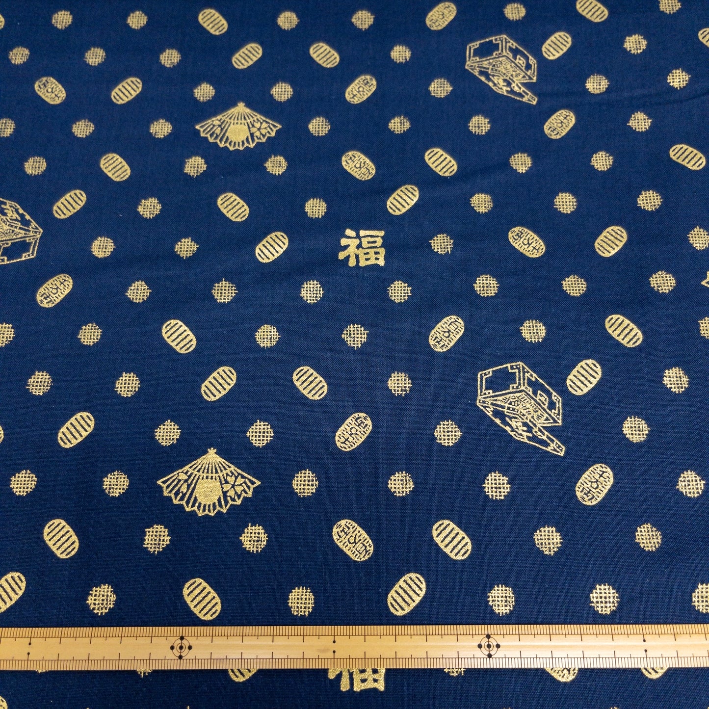 Japan | gilded coins 燙金金幣 | cotton printed sheeting 純棉