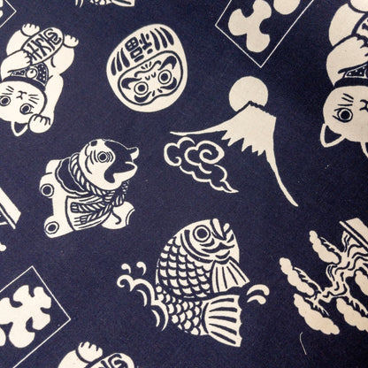 Japan | japanese pattern daruma 達摩和風圖案 | cotton printed light weight canvas 純棉