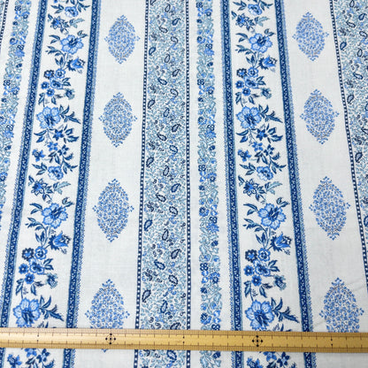 Japan | Ethnic pattern straight pattern 民族花圖案 - 拼直間紋 | cotton printed sheeting 純棉