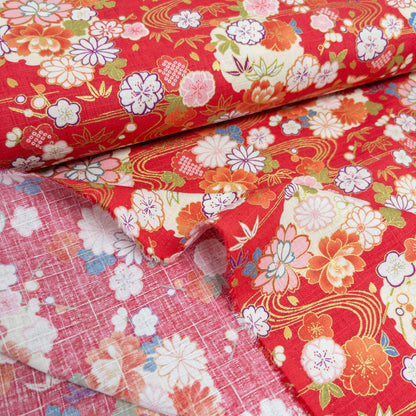 Japan | japanese hot stamping water pattern 燙金和風水紋花 | cotton printed poplin 竹節純棉