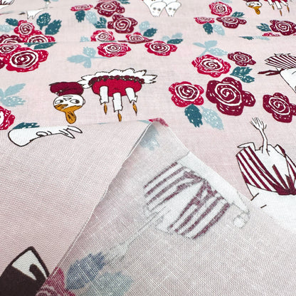 Japan | Rose Moomins 玫瑰姆明 | cotton printed sheeting 純棉