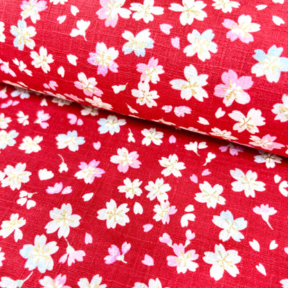 Japan | japanese bronzing sakura 和風燙金櫻花花海 | cotton printed poplin 竹節純棉