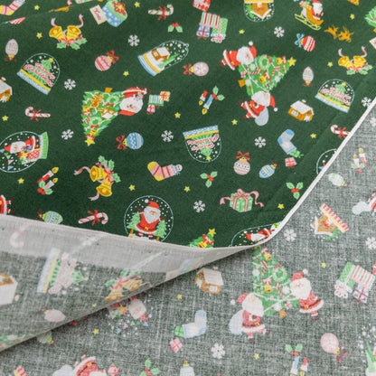 Japan | christmas crystal ball 聖誕水晶球 | cotton printed shirting 純棉