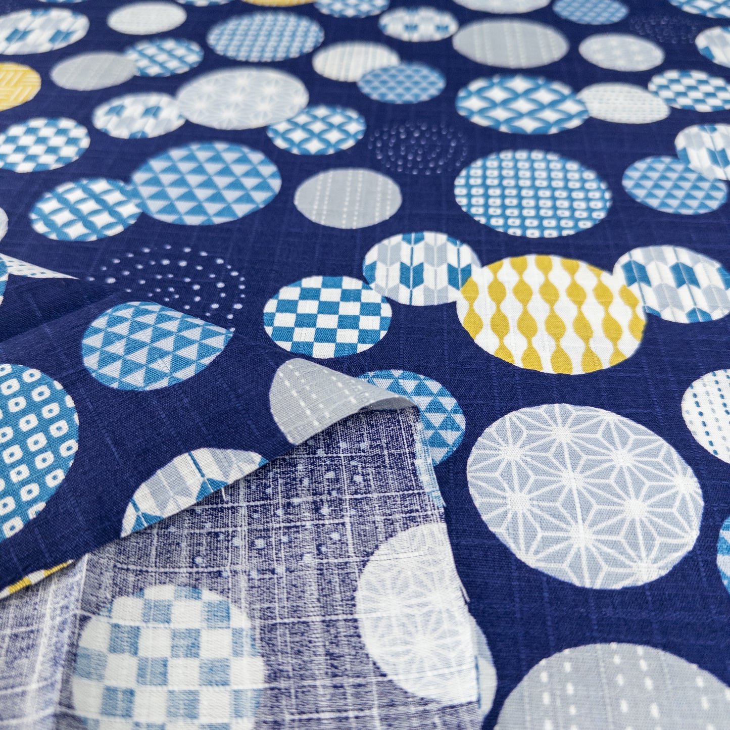 Japan | dots circle japanese pattern 圓形和風圖案 | cotton printed dobby 竹節純棉