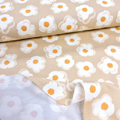 Japan | poached egg flowers 荷包蛋花花 | cotton printed oxford 純棉