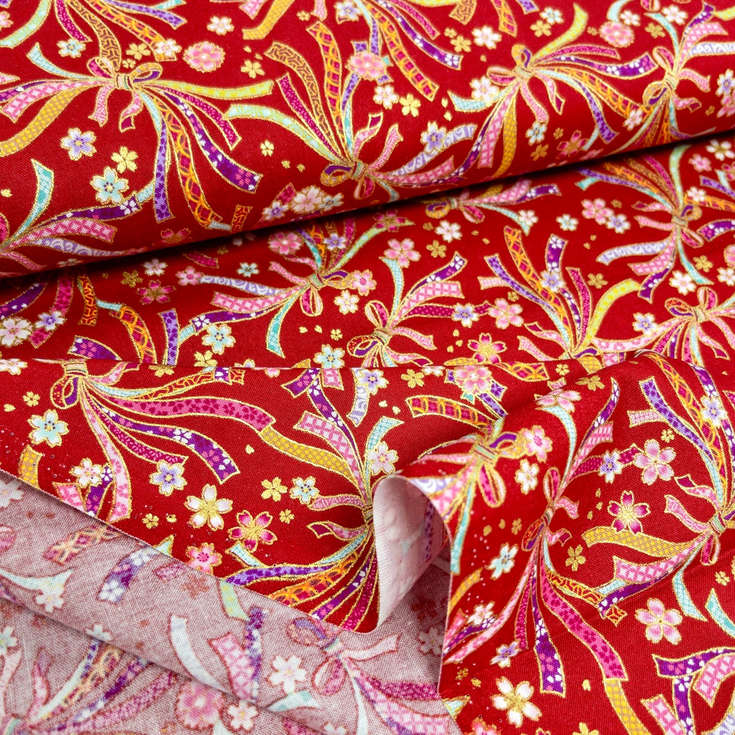 Japan | gilded Japanese ribbons 燙金和風彩帶 | cotton printed sheeting