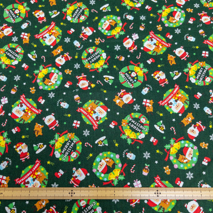 Japan | christmas decoration 聖誕圈 | cotton printed sheeting 純棉