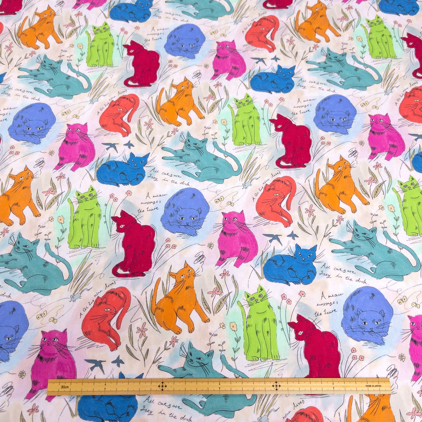 nora. | colorful cat 彩色貓貓 | cotton printed sheeting 純棉