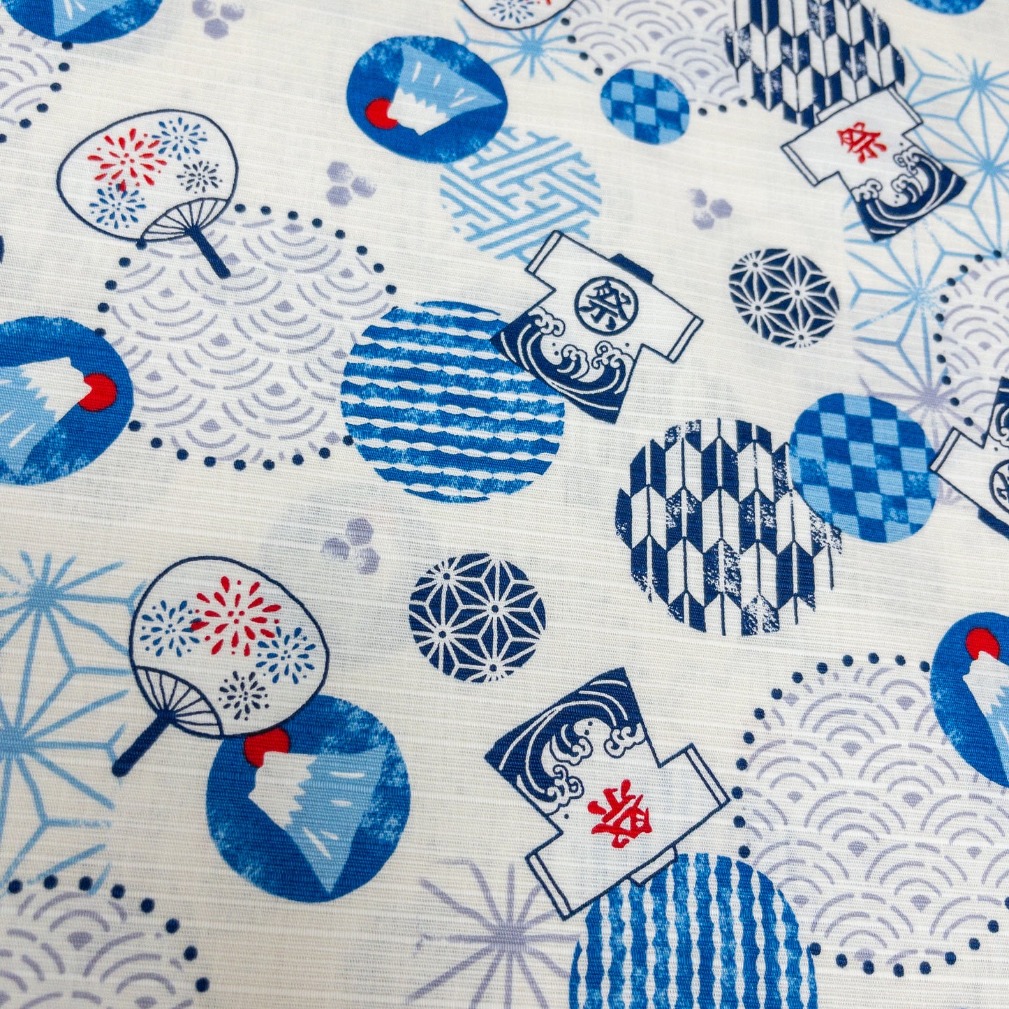 Japan | Fuji summer 富士夏祭 | cotton printed dobby 竹節純棉