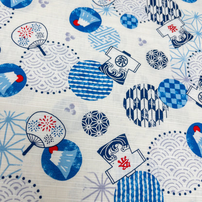 Japan | Fuji summer 富士夏祭 | cotton printed dobby 竹節純棉