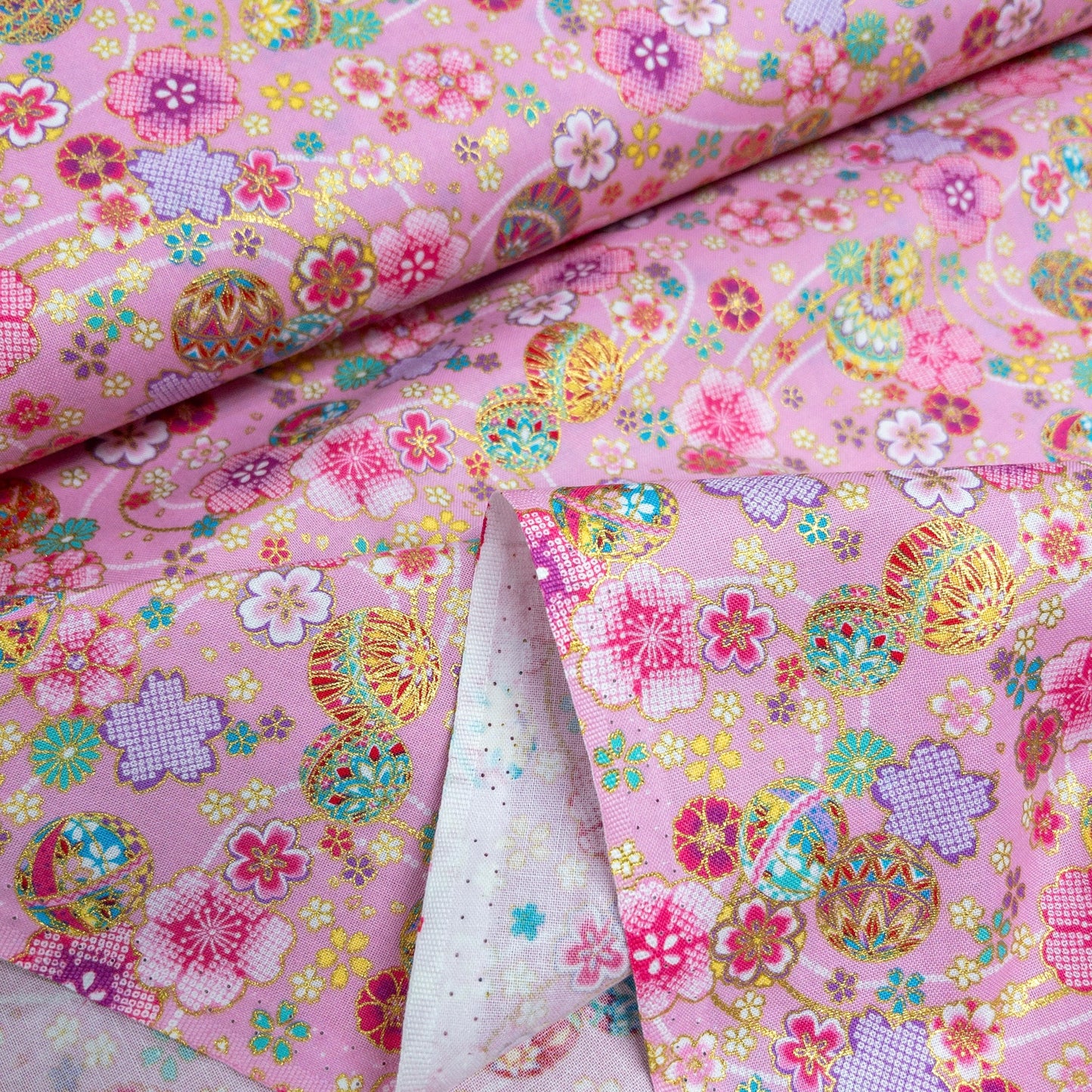 Japan | gilded Japanese sakura 燙金和風櫻花 | cotton printed sheeting