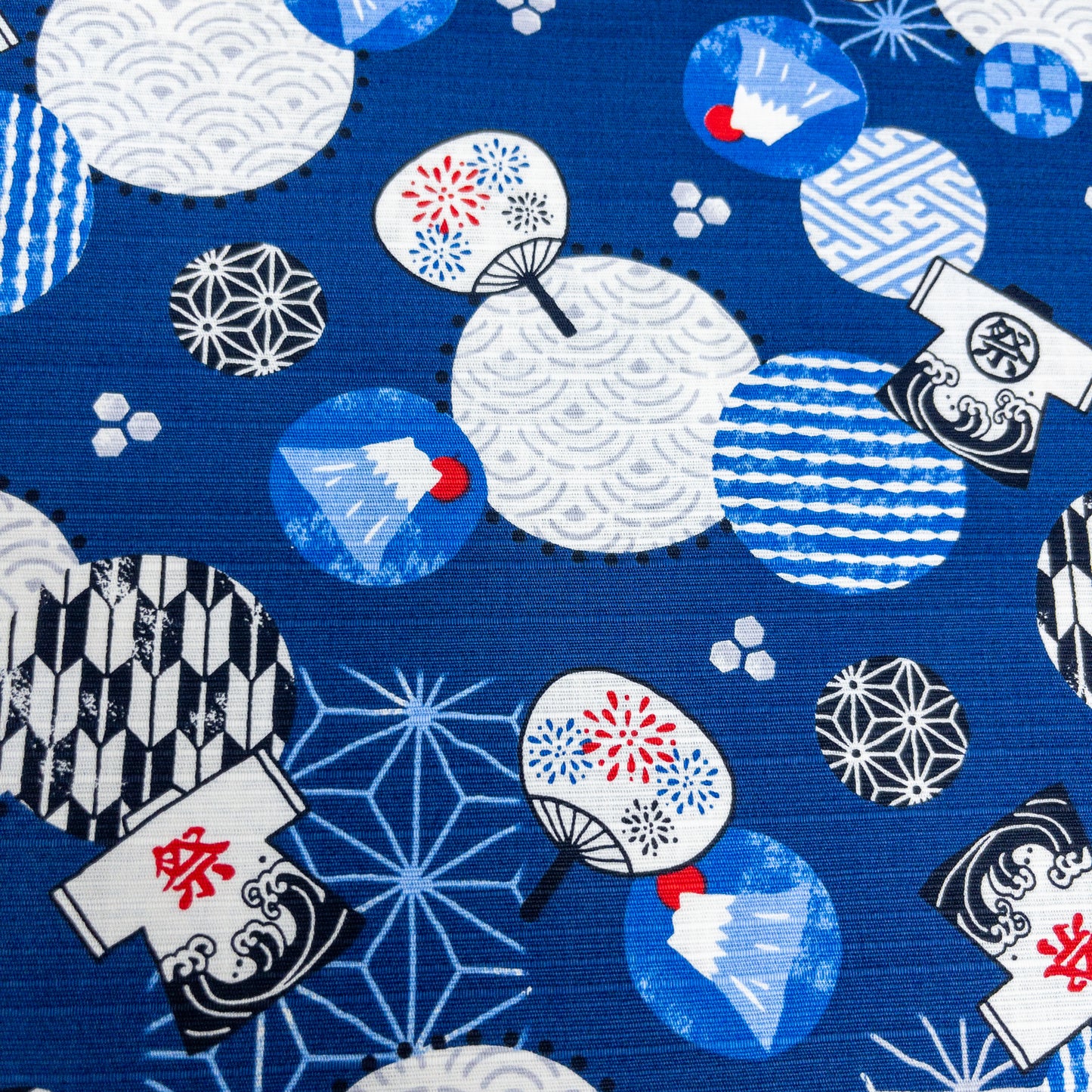 Japan | Fuji summer 富士夏祭 | cotton printed dobby 竹節純棉