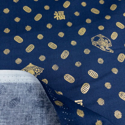 Japan | gilded coins 燙金金幣 | cotton printed sheeting 純棉