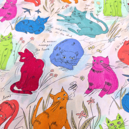 nora. | colorful cat 彩色貓貓 | cotton printed sheeting 純棉