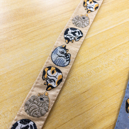 India | sleeing cats 睡貓貓 2.8cm | embroidery webbing 刺繡帶